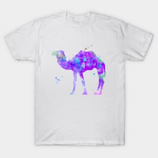 Purple Camel Watercolor Painting T-Shirt